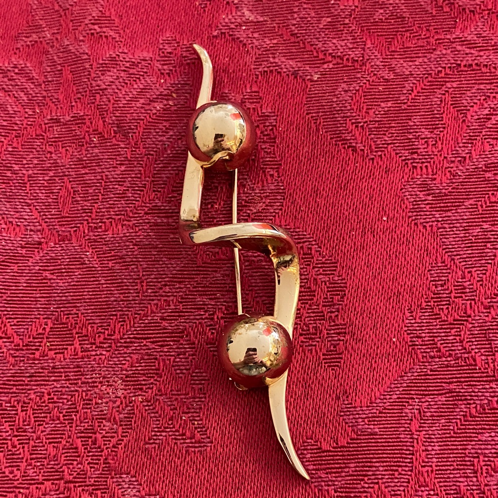 Vintage Monet Abstract Squiggly Balls Broach